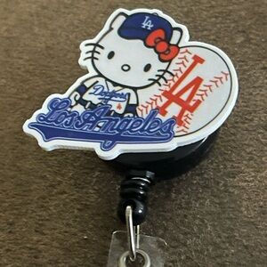 Hello Kitty Los Angeles Dodgers Badge Reel
